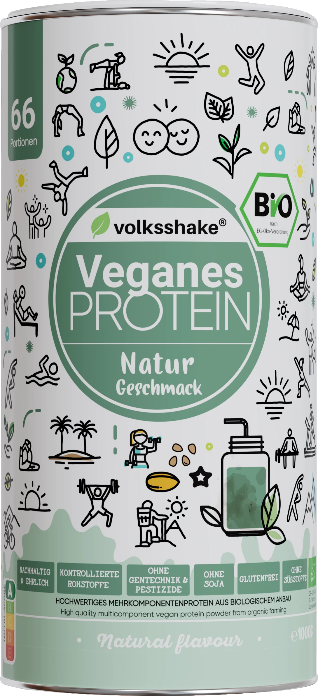 Volksshake BIO Veganes Protein Proteinpulver