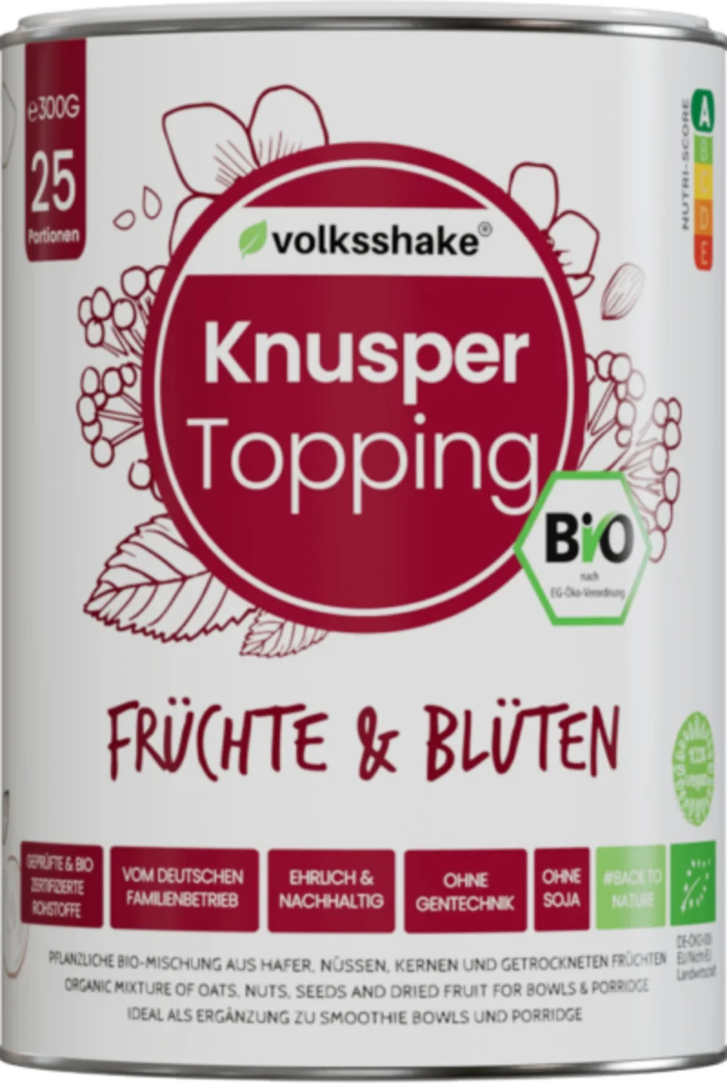 BIO Knusper Topping Früchte & Blüten 300g